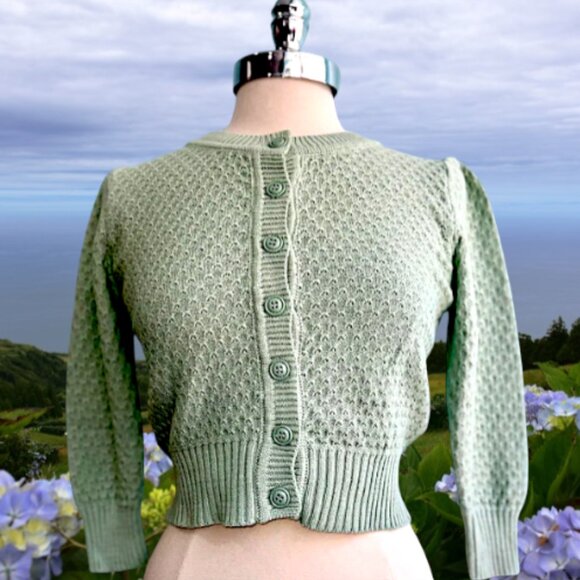 🆕️Aqua Cotton Cardigan - Picture 1 of 7